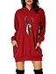 cheap Dresses-Women&#039;s Short Mini Dress Sheath Dress White Black Red Long Sleeve Print Print Hooded Fall Elegant 2021 S M L XL XXL 3XL