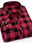 cheap Men&#039;s Shirts-Men&#039;s Shirt Plaid non-printing Button Down Collar Street Casual shirt Long Sleeve collared shirts Tops Basic Casual Classic Pocket Red and white grid 603 Green red grid color 620 Green 626