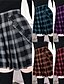 cheap Skirts-Women&#039;s Skirt Overalls Plaid Skirt Mini High Waist Skirts Pleated Modern Style Novelty Plaid Tartan Square School Party Summer Polyester Poly&amp;Cotton Blend Chic &amp; Modern Punk Lolita Gothic Y2K Lake