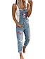 baratos Jumpsuits &amp; Rompers-macacão folgado feminino macacão jeans com corte harém e macacões macacões