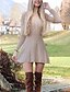 abordables Robes Pulls-Femme Robe courte courte Robe Pull Vin Gris Kaki Blanche Manches Longues Couleur unie Col Rond Automne Sortie Simple 2021 Mince S M L XL XXL