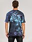 billige Tank Tops-lilla drage herre grafisk skjorte afslappet 3d til festival | sommer bomulds-t-shirt optisk illusion rundhalset print plus size dagligt kortærmet