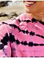 baratos Loungewear-Mulheres Diário Misto de Algodão Normal Camiseta Calça Decote Redondo Loungewear Corpo Inteiro Com Cordão Primavera Verão Estampado S Rosa