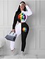cheap Two Piece Sets-Women&#039;s Normal Loungewear Print Printing Cotton Blend Casual / Sporty Pant Round Neck Home Long Sleeve