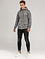 abordables Hoodies-Homme Sweat zippé Couleur unie Capuche Casual du quotidien Vêtement de rue non imprimable basique Frais Vêtement Tenue Pulls Capuche Pulls molletonnés Mince Manches Longues Gris Clair Gris Foncé