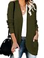 cheap Cardigans-Women&#039;s Knitted Solid Color Cardigan Long Sleeve Sweater Cardigans V Neck Fall Winter White Black Wine