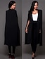cheap Blazers-Women&#039;s Coat Solid Color Fashion Sleeveless Coat Party Fall Spring Long Jacket Black / Formal / Office / Career