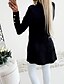 cheap Jackets-Women&#039;s Jacket Slim Solid Colored Chic &amp; Modern Long Sleeve Coat Daily Wear Fall Spring Long Jacket Black / Stand Collar