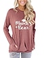 cheap T-Shirts-women long sleeve mama bear shirt graphic tops mom tshirts loose pullover (navy, s)