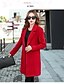 cheap Blazers-Women&#039;s Coat Casual / Daily Fall &amp; Winter Long Coat Regular Fit Casual Jacket Solid Color Modern Style Blue Yellow