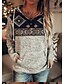 cheap Women&#039;s Tops-Women&#039;s Stripes Color Block Hoodie Pullover Daily Ethnic Casual Hoodies Sweatshirts  Blue Yellow Gray