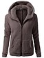billige Overtøj i plusstørrelse til damer-kvinders hætteklædte sweatshirt-frakke, varm bomuldsjakke vinter fleece fuzzy faux lynlås outwear plus størrelse (sort, 4x-stor)