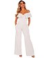 abordables Jumpsuits &amp; Rompers-Mujer Blanco Mono Color sólido