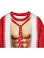 preiswerte Hoodies-Herren-Pullover, Sweatshirt, Grafik, 3D-Muskel, 3D-Druck, lässige Kapuzenpullover, Sweatshirts, Rot