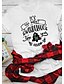 baratos T-shirts-Mulheres Natal Camiseta Gráfico Estampas Abstratas Letra Estampado Decote Redondo Blusas 100% Algodão Básico Natal Camisetas Básicas Branco Amarelo Rosa