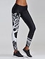 cheap Graphic Chic-Women&#039;s Sporty Comfort Sports Gym Yoga Leggings Pants Patterned Ankle-Length Print Black