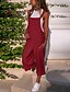 cheap Jumpsuits &amp; Rompers-Women&#039;s Overall Solid Color Casual Casual Daily Sleeveless Standard Fit Wine Red Black Gray S M L Summer