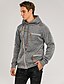 preiswerte Hoodies-Herren Zip Up Sweatshirt Feste Farbe Mit Kapuze Casual Täglich Strassenmode nicht druckbar Basic Cool Bekleidung Kapuzenpullover Sweatshirts Schlank Langarm Hellgrau Dunkelgray / Winter / Herbst