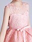 cheap Girls&#039; Dresses-Kids Girls&#039; Dress Floral Sleeveless Performance Wedding Party Mesh Layered Asymmetric Cute Princess Sweet Polyester Above Knee Pink Princess Dress 3-12 Years White Pink As Picture