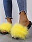 cheap Sandals-Women&#039;s Sandals Flat Heel Open Toe Flat Sandals Sweet Boho Daily Beach Wool Camouflage Black Yellow Red / Booties / Ankle Boots