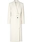 cheap Coats &amp; Trench Coats-Women&#039;s Coat Casual Street Daily Coat Long Polyester White Spring Fall Winter Turndown Regular Fit S M L XL XXL / Windproof