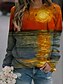 preiswerte Kapuzenpullis &amp; Sweatshirts-Damen Grafik Kapuzenshirt Pullover 3D-Druck Täglich Grundlegend Alltag Kapuzenpullover Sweatshirts Blau Grün