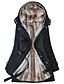 abordables Parkas y Plumas de Mujer-Lackingone abrigo con capucha de piel sintética de lana gruesa para mujer color negro talla l