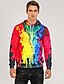 cheap Hoodies-Unisex Men&#039;s Rainbow 3D Print Hoodie Sweatshirt