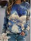 preiswerte Kapuzenpullis &amp; Sweatshirts-Damen Grafik Tier Kapuzenshirt Pullover Täglich Grundlegend Alltag Kapuzenpullover Sweatshirts Blau Schwarz