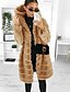 cheap Furs &amp; Leathers-Women&#039;s Solid Colored Fall &amp; Winter Faux Fur Coat Long Going out Long Sleeve Faux Fur Coat Tops White