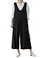 cheap Jumpsuits &amp; Rompers-jumpsuits for women casual loose baggy wide leg linen overalls romper (large, black)