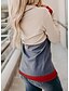 abordables Hauts de Noël-Sweat-shirt à capuche Femme Graphique Bloc de couleur Capuche du quotidien Décontractée Noël Mélange de Coton Pulls Capuche Pulls molletonnés Standard Beige