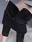 cheap Pants-women pu leather contrast zipper design high waist skinny pants s black