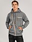 preiswerte Hoodies-Herren Zip Up Sweatshirt Feste Farbe Mit Kapuze Casual Täglich Strassenmode nicht druckbar Basic Cool Bekleidung Kapuzenpullover Sweatshirts Schlank Langarm Hellgrau Dunkelgray / Winter / Herbst