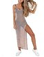cheap Cover-Ups-Women&#039;s Swimwear Cover Up Beach Dress Normal Swimsuit Hole Solid Color Golden 1901 Silver 1903 Bathing Suits Sexy Party Sexy