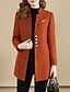 cheap Blazers-Women&#039;s Coat Solid Colored Vintage Long Sleeve Coat Fall &amp; Winter Daily Single Breasted Regular Jacket Camel / Peaked Lapel / Going out
