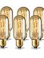 baratos Incandescente-6pcs 4pcs edison vintage lâmpada incandescente regulável e26 e27 t45 40w lâmpadas decorativas para arandelas de parede luz de teto 220-240v 1400-2800k