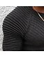 abordables Pullover Sweaters-Homme Pull Chandail Pullover Tricoter Col Ras du Cou Usage quotidien Moderne contemporain Vêtement Tenue Manche raglan Hiver Noir Blanche S M L