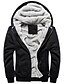 cheap Sale-mens sherpa lined full zip fleece hoodie jacket coat, black, large