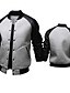 cheap Best Sellers-Men&#039;s Bomber Jacket Varsity Jacket Training Causal Leather Sleeved Spring Fall Solid Color Basic Regular Black White Light Grey Dark Gray Jacket