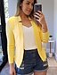 baratos Blazers Femininos-jaqueta casual feminina blazer de trabalho casual jaqueta de escritório slim fit blazer para mulher de negócios (amarelo, l4)