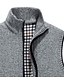 preiswerte Men&#039;s Sweaters &amp; Cardigans-Herren Pullunder Strickjacke Zip Pullover Reißverschluss Pullover Jacke Fleece Pullover Stricken Strick Feste Farbe Ständer Moderne zeitgenössische Outdoor Casual Bekleidung Winter Schwarz Wein S M L