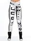 abordables Pants-Femme Sportif Imprimer Leggings Cheville Pantalon Elastique Gymnastique Yoga Crânes Taille haute Confort Des sports Slim Gris XS S M L XL