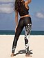 cheap Graphic Chic-Women&#039;s Sporty Comfort Sports Gym Yoga Leggings Pants Patterned Ankle-Length Print Black
