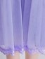 preiswerte Kleider für Mädchen-Kinder Wenig Mädchen Kleid Blumen Gitter Blau Purpur Rosa Übers Knie Ärmellos Aktiv nette Art Kleider Kindertag Regular Fit