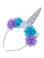 abordables Kids&#039; Scarves-PC 1 Bebé Chica Dulce Unicornio Floral Estilo Floral Accesorios para el Cabello Azul Piscina / Morado / Rosa