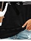 abordables Sweats à capuche et sweat-shirts-Sweat à capuche Sweat-shirt Sweat Femme Rayé Chat Graphique Col Rond du quotidien Décontractée Mélange de Coton Pulls Capuche Pulls molletonnés Standard Noir