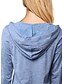 cheap Hoodies &amp; Sweatshirts-Women&#039;s Plain Hoodie Sweatshirt Lace up Front Pocket Daily Going out Basic Hoodies Sweatshirts  Blue Blushing Pink Gray