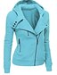 cheap Coats &amp; Trench Coats-Women&#039;s Jacket Spring &amp;  Fall Daily Regular Coat V Neck Slim Fit Sporty Coats Jacket Long Sleeve Classic Solid Color Dark Grey Navy Water Blue