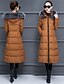 abordables Manteaux &amp; Trenchs Femme-manteau d&#039;hiver en duvet long épaissi coupe-vent pour femme avec capuche en fausse fourrure blanc